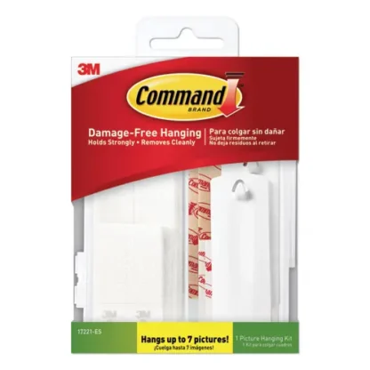 Command™ Picture Hanging Kit, Assorted Sizes, Plastic, White, 1 lb; 4 lb Capacities, 24 Pieces/Pack