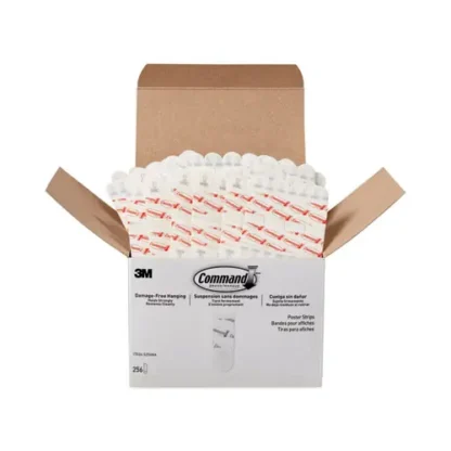 Command™ Poster Strips, Removable, White, 256/Pack