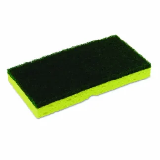 Continental® Medium-Duty Sponge N' Scrubber, Yellow/Green, 3/Pack, 8 Packs/Carton