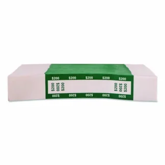 CONTROLTEK® Currency Straps, $200, Self-Adhesive, 1,000/Pack