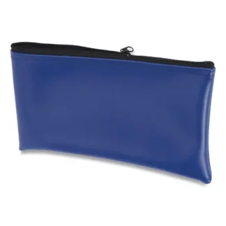 CONTROLTEK® Fabric Deposit Bag, Vinyl, Blue, 6 x 11 x 1