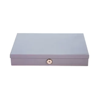 CONTROLTEK® Heavy Duty Low Profile Cash Box, 6 Compartments, 11.5 x 8.2 x 2.2, Gray
