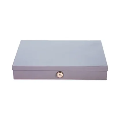 CONTROLTEK® Heavy Duty Low Profile Cash Box, 6 Compartments, 11.5 x 8.2 x 2.2, Gray