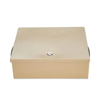 CONTROLTEK® Jumbo Locking Cash Box, Sand, 14.38" x 11" x 4.13"