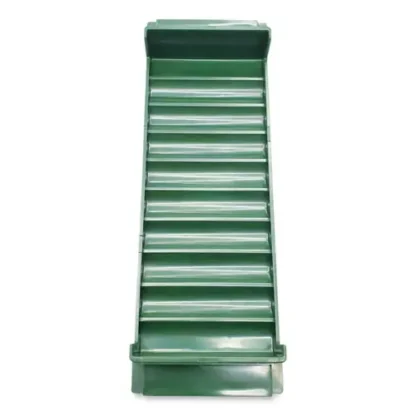 CONTROLTEK® Stackable Plastic Coin Tray, Dimes, Green, 2/Pack