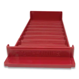 CONTROLTEK® Stackable Plastic Coin Tray, Pennies, 10 Compartments, Red