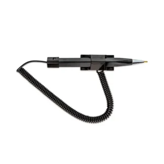 CONTROLTEK® Wedgy Secure Antimicrobial Ballpoint Counter Pen, Fine 0.5 mm, Black Ink, Black Barrel