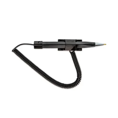 CONTROLTEK® Wedgy Secure Antimicrobial Ballpoint Counter Pen, Fine 0.5 mm, Black Ink, Black Barrel