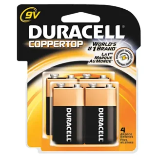 Coppertop Alkaline 9V Batteries - 4 Pack Reclosable