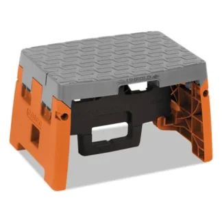 Cosco® Folding Step Stool, 1-Step, Orange/Gray
