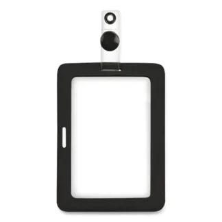 Cosco® MyID Badge Holder, Vertical/Horizontal, Black, 1 Each