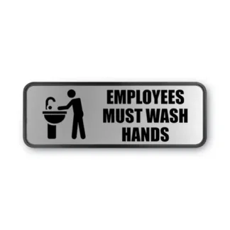 COSCO Brushed Metal Office Sign