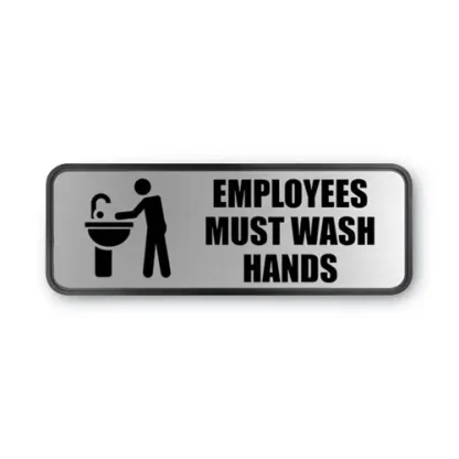 COSCO Brushed Metal Office Sign