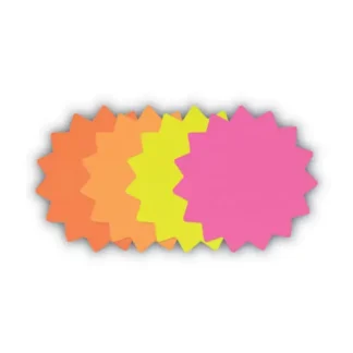 COSCO Die Cut Paper Signs, Assorted Colors, 4" Round, Pack of 60