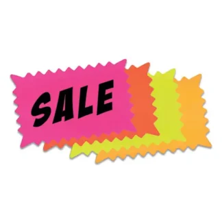 COSCO Write-On “Do It Yourself” Sign, Assorted Fluorescent Colors, 36/Pack