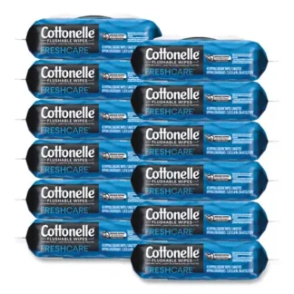 Cottonelle® Fresh Care Flushable Cleansing Cloths, 1-Ply, White, 42/Pack