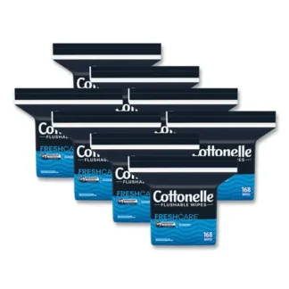 Cottonelle® Fresh Care Flushable Cleansing Cloths, 1-Ply, 5 x 7.25, White