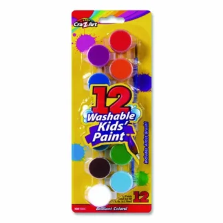 Cra-Z-Art® Washable Kids' Paint Set with Artist Brush, 12 Assorted Colors