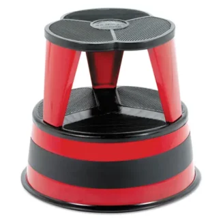 Cramer® Kik-Step Steel Step Stool, 2-Step, 350 lb Capacity, Red