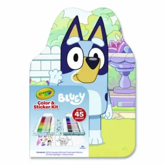 Crayola® Bluey Color and Sticker Kit with 26 Washable Markers, 20 Coloring Pages & 1 Sticker Sheet