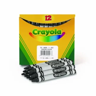 Crayola® Bulk Crayons, Black, 12/Box
