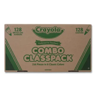 Crayola® Crayons and Markers Combo Classpack, Eight Colors, 256 Pieces