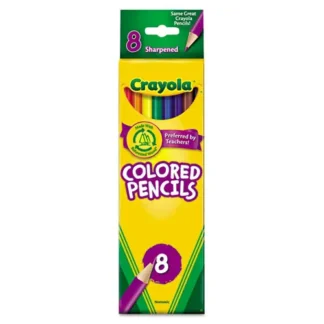 Crayola® Long-Length Colored Pencil Set, 8/Pack