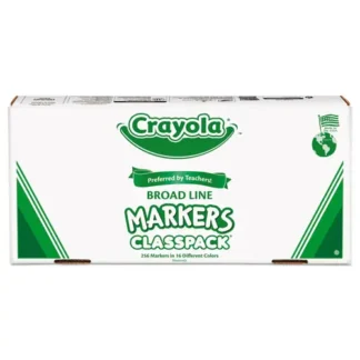 Crayola® Non-Washable Marker, Broad Bullet Tip, Assorted Classic Colors, 256/Box