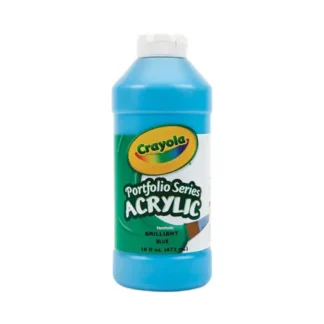 Crayola® Portfolio Series Acrylic Paint, Brilliant Blue, 16 oz Bottle