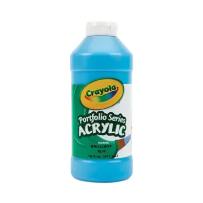 Crayola® Portfolio Series Acrylic Paint, Brilliant Blue, 16 oz Bottle