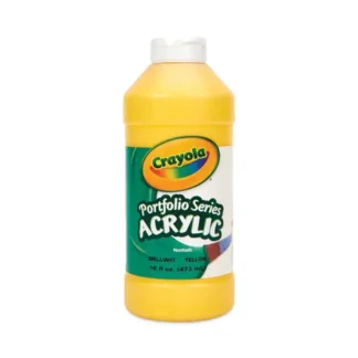 Crayola® Portfolio Series Acrylic Paint, Brilliant Yellow - 16 oz Bottle