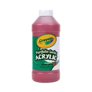 Crayola® Portfolio Series Acrylic Paint, Deep Red, 16 oz Bottle