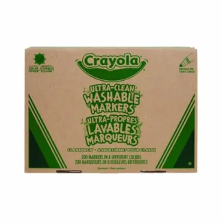 Crayola® Ultra-Clean Washable Marker Classpack®, Broad Bullet Tip, 8 Assorted Colors, 200/Box