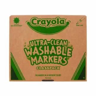 Crayola® Ultra-Clean Washable Marker Classpack, Fine Bullet Tip, 10 Assorted Colors, 200/Pack