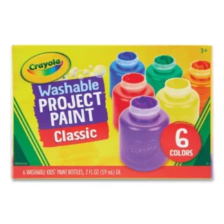 Crayola® Washable Paint, 6 Assorted Colors, 2 oz Bottles, 6 Pack