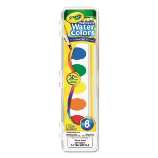Crayola® Washable Watercolor Paint, 8 Assorted Colors, Palette Tray