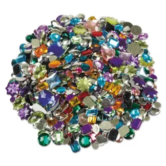 Creativity Street® Acrylic Gemstones Classroom Pack, 1 lb, Assorted Colors/Shapes/Sizes