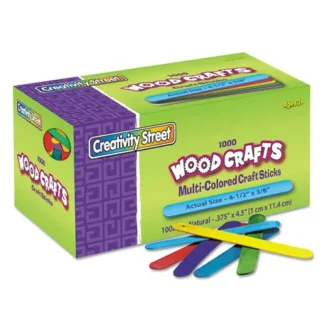 Creativity Street® Colored Wood Craft Sticks, Assorted Colors, 1,000/Box