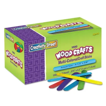 Creativity Street® Colored Wood Craft Sticks, Assorted Colors, 1,000/Box