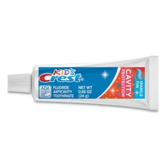 Crest® Kids' Sparkle Toothpaste, Blue, Bubblegum Flavor - 0.85 oz Tube, 72/Carton