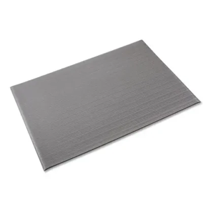Crown Ribbed Anti-Fatigue Mat, Vinyl, 36 x 120, Gray