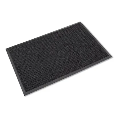 Crown Super-Soaker Wiper Mat with Gripper Bottom, Polypropylene, 46 x 72, Charcoal