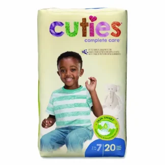 Cuties® Premium Jumbo Diapers, Size 7, 41 lbs and Up, 80/Carton