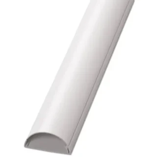 D-Line® Decorative Desk Cord Cover, White, 60" x 2" x 1"