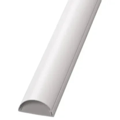 D-Line® Decorative Desk Cord Cover, White, 60" x 2" x 1"