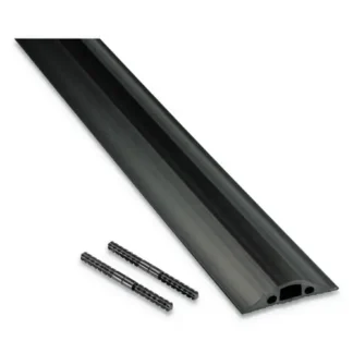 D-Line® Medium-Duty Floor Cable Cover, Black, 2.63" Wide x 30 ft Long