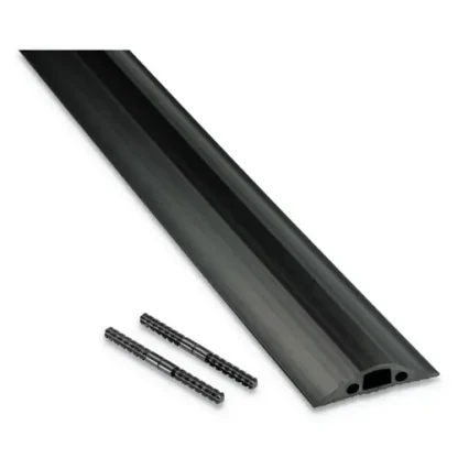 D-Line® Medium-Duty Floor Cable Cover, Black, 2.63" Wide x 30 ft Long
