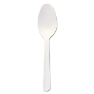 Dart® Bonus Polypropylene Cutlery, Lightweight Spoon, Plastic, White, 1,000/Carton