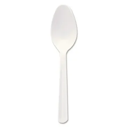 Dart® Bonus Polypropylene Cutlery, Lightweight Spoon, Plastic, White, 1,000/Carton