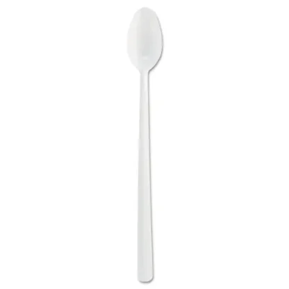 Dart® Bonus Polypropylene Utensils, Soda Spoon, Plastic, 8", White, 1,000/Carton
